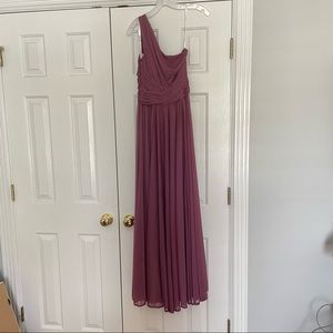 David’s bridal one shoulder mesh F19932 size 2